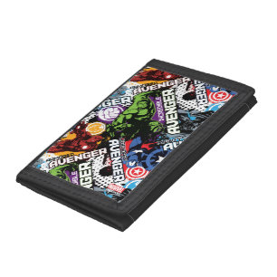 Avengers Character Pattern Trifold Wallet