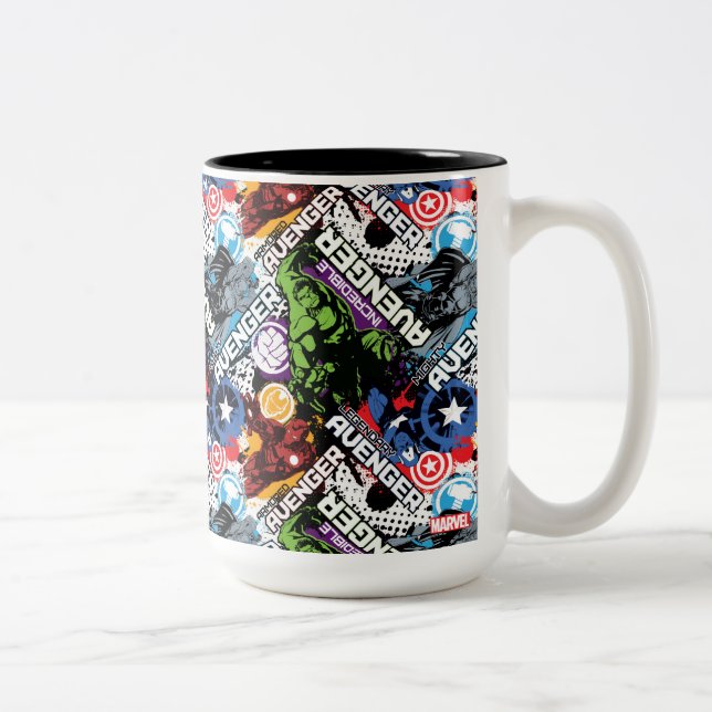 Avengers Character Pattern Two-Tone Coffee Mug (Right)