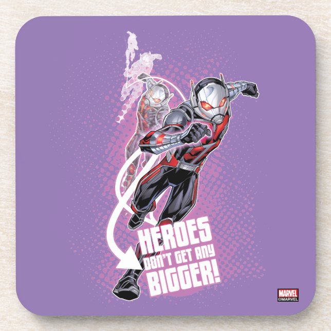 Avengers Classics | Ant-Man Halftone Text Graphic Beverage Coaster (Front)