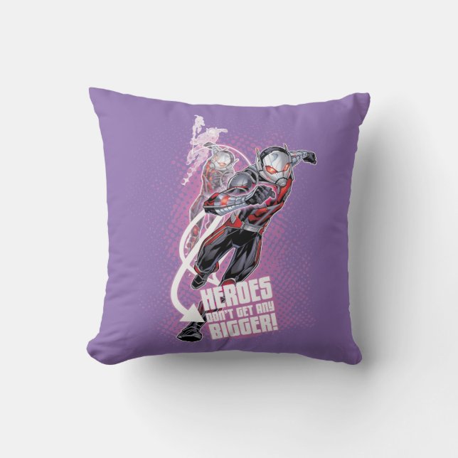 Avengers Classics | Ant-Man Halftone Text Graphic Throw Pillow (Front)