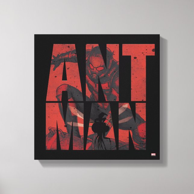 Avengers Classics | Ant-Man Name Graphic Canvas Print (Front)