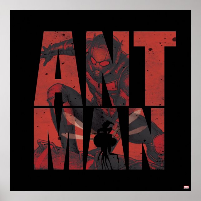 Avengers Classics | Ant-Man Name Graphic Poster (Front)