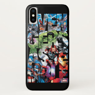 Avengers Classics   Avengers Assemble Into Action iPhone X Case