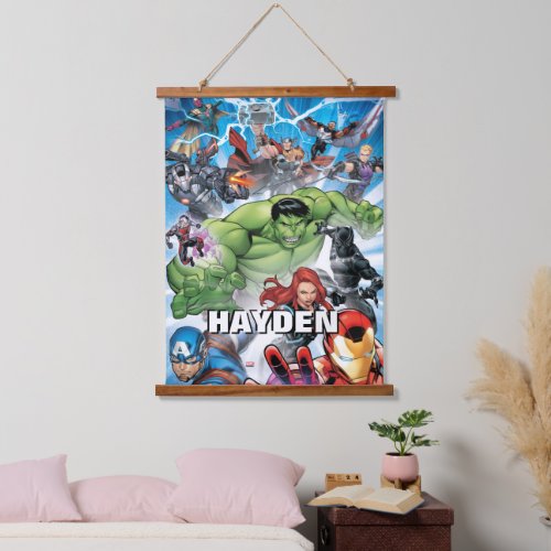 Avengers Classics  Avengers Assemble Into Action Hanging Tapestry