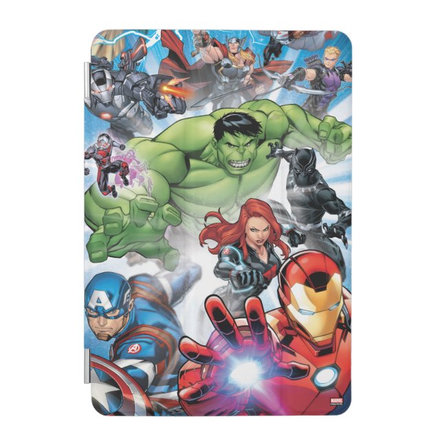 Avengers Classics | Avengers Assemble Into Action iPad Mini Cover (Front)