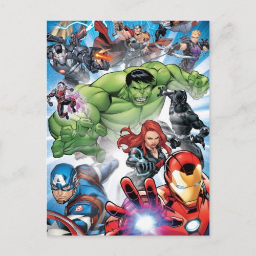 Avengers Classics  Avengers Assemble Into Action Postcard