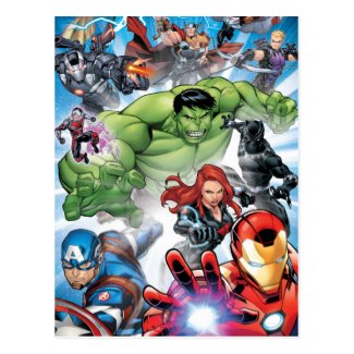 Avengers Classics | Avengers Assemble Into Action Postcard