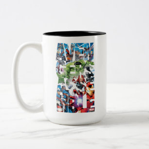 Avengers Classics Avengers Assemble Into Action Two-Tone Coffee Mug