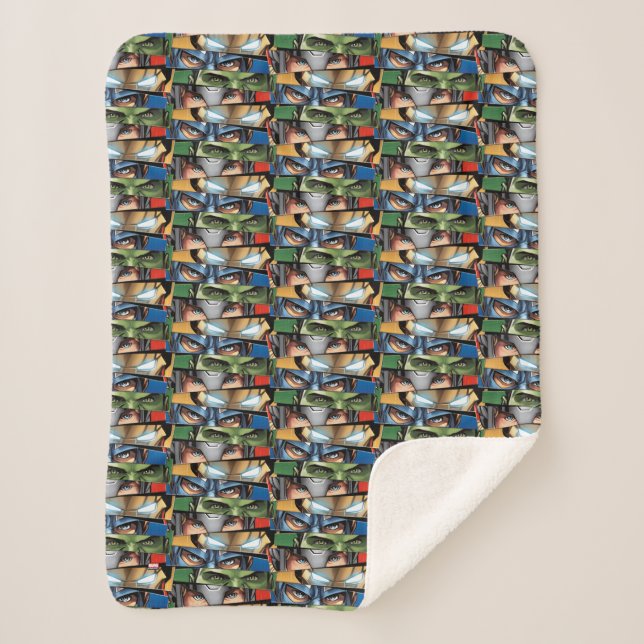Avengers Classics | Avengers Glare Closeup Sherpa Blanket (Front)