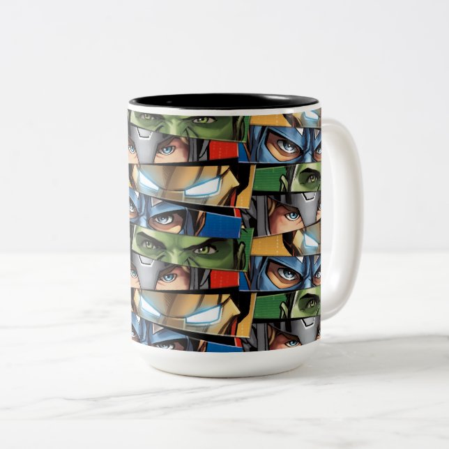 Avengers Classics | Avengers Glare Closeup Two-Tone Coffee Mug (Front Right)