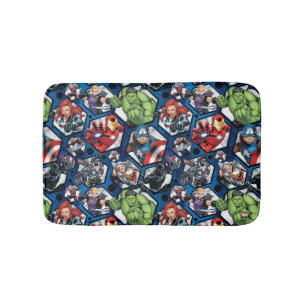 Avengers Classics Avengers Hexagonal Pattern Bath Mat