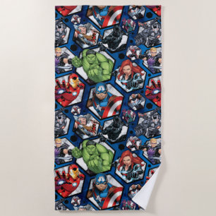 Avengers Classics Avengers Hexagonal Pattern Beach Towel
