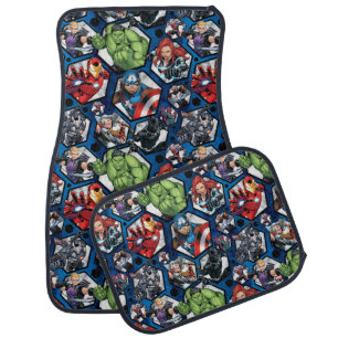 Avengers Classics   Avengers Hexagonal Pattern Car Floor Mat