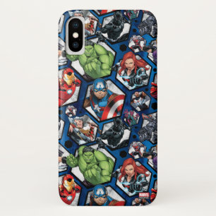 Avengers Classics   Avengers Hexagonal Pattern iPhone X Case