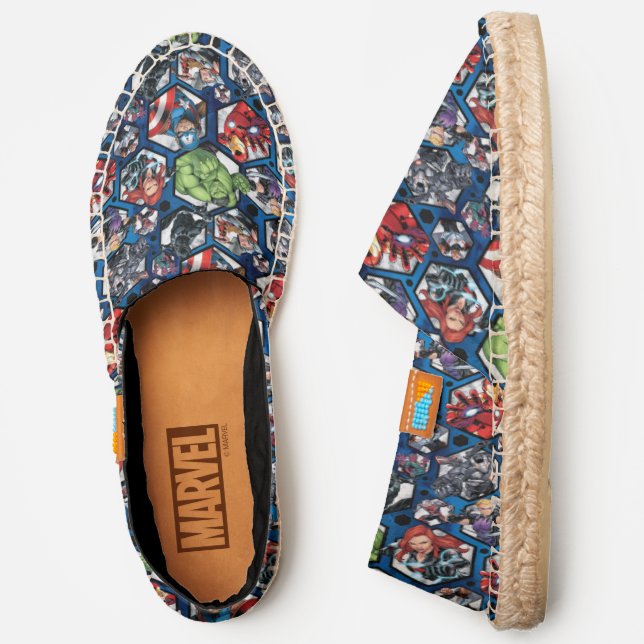 Avengers Classics | Avengers Hexagonal Pattern Espadrilles (Side)