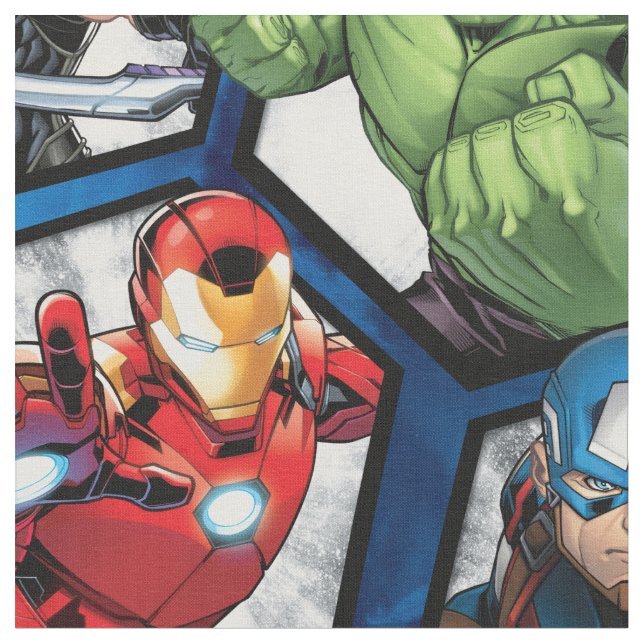 Avengers Classics | Avengers Hexagonal Pattern Fabric (Close Up)