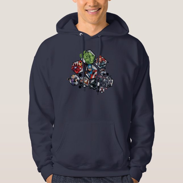 Avengers Classics | Avengers Hexagonal Pattern Hoodie (Front)