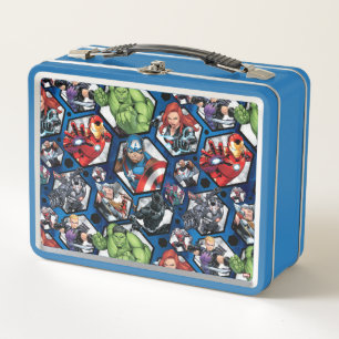 Avengers Classics Avengers Hexagonal Pattern Metal Lunch Box