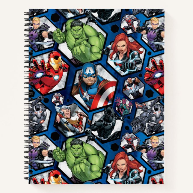 Avengers Classics | Avengers Hexagonal Pattern Notebook (Front)