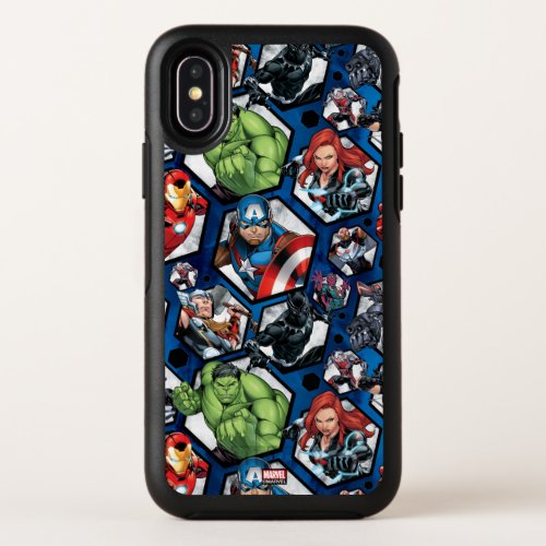 Avengers Classics  Avengers Hexagonal Pattern OtterBox Symmetry iPhone X Case