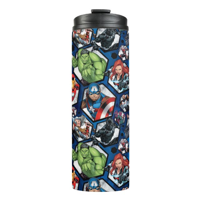 Avengers Classics | Avengers Hexagonal Pattern Thermal Tumbler (Front)