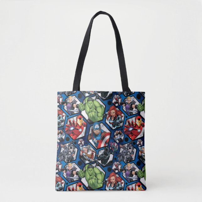 Avengers Classics | Avengers Hexagonal Pattern Tote Bag (Front)