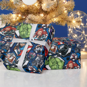 Avengers Classics Avengers Hexagonal Pattern Wrapping Paper