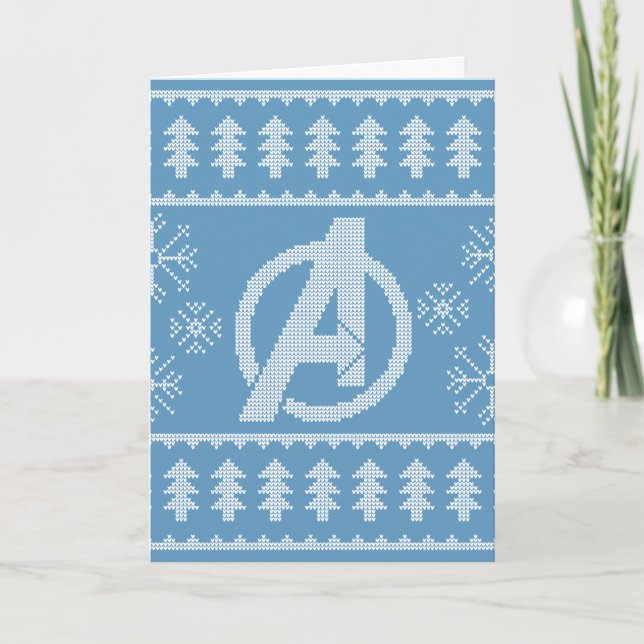 Avengers Classics | Avengers Holiday Knit Graphic Card (Front)