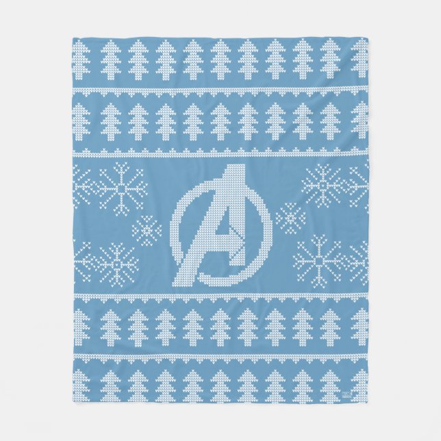 Avengers Classics | Avengers Holiday Knit Graphic Fleece Blanket (Front)