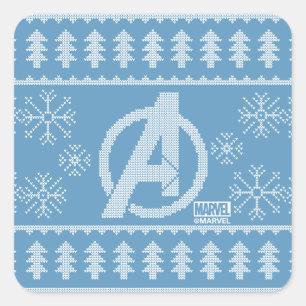 Avengers Classics Avengers Holiday Knit Graphic Square Sticker