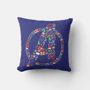 Avengers Classics   Avengers Holiday Logo Throw Pillow