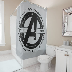 Avengers Classics   Avengers Initiative Lens Logo Shower Curtain