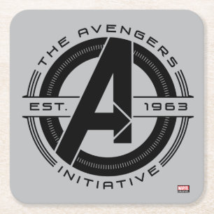 Avengers Classics Avengers Initiative Lens Logo Square Paper Coaster