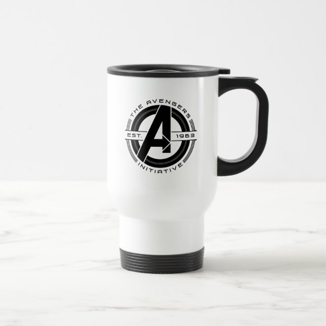 Avengers Classics | Avengers Initiative Lens Logo Travel Mug (Right)