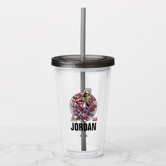 Avengers Classics | Avengers Inside Logo Acrylic Tumbler (Front)
