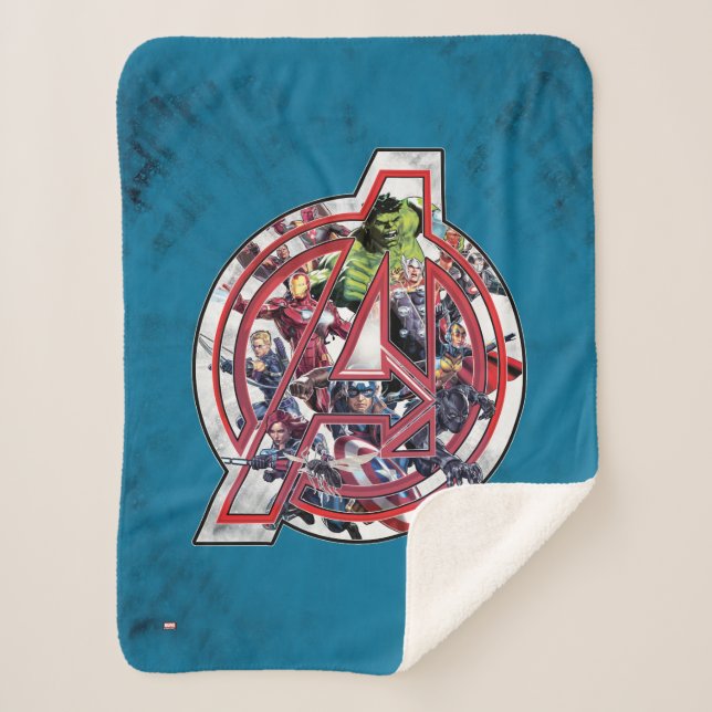 Avengers Classics | Avengers Inside Logo Sherpa Blanket (Front)