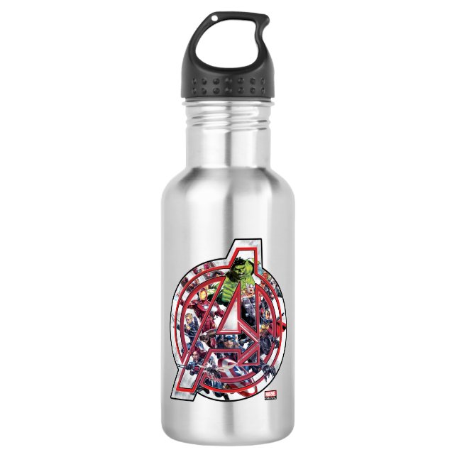 Avengers Classics | Avengers Inside Logo Stainless Steel Water Bottle (Front)