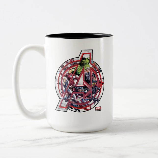Avengers Classics | Avengers Inside Logo Two-Tone Coffee Mug (Left)