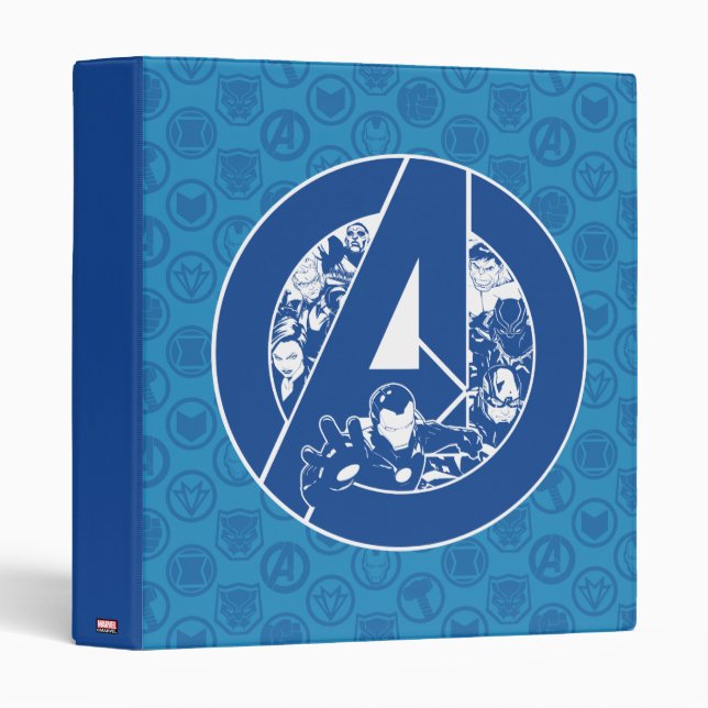 Avengers Classics | Avengers Outlines In logo 3 Ring Binder (Front/Spine)