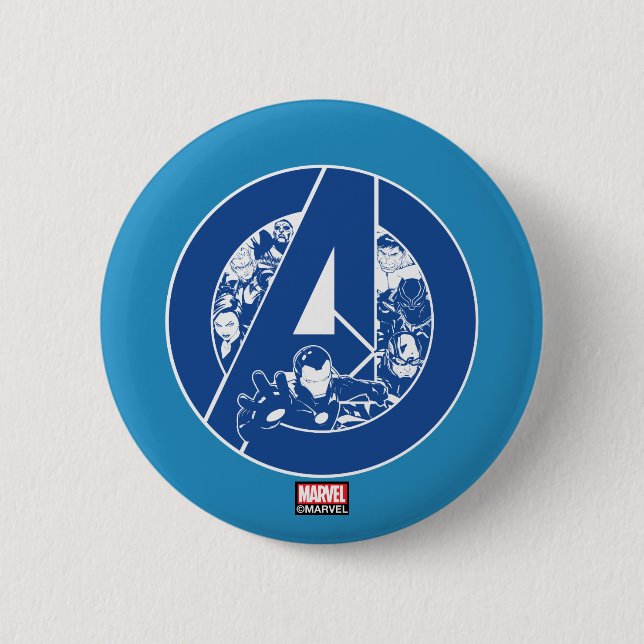 Avengers Classics | Avengers Outlines In logo Button (Front)