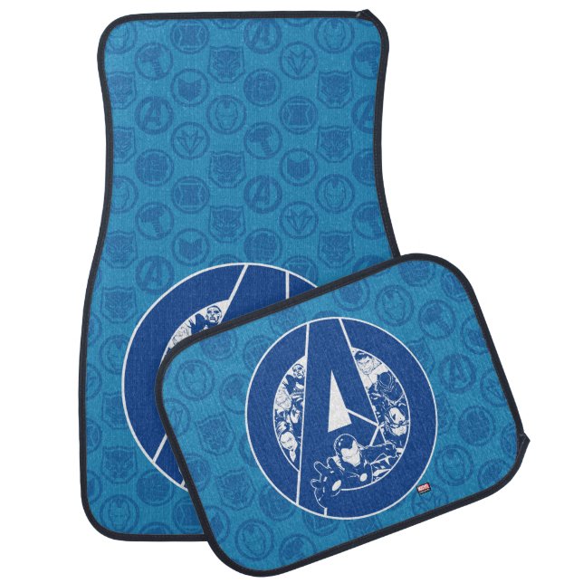 Avengers Classics | Avengers Outlines In logo Car Floor Mat (Set)