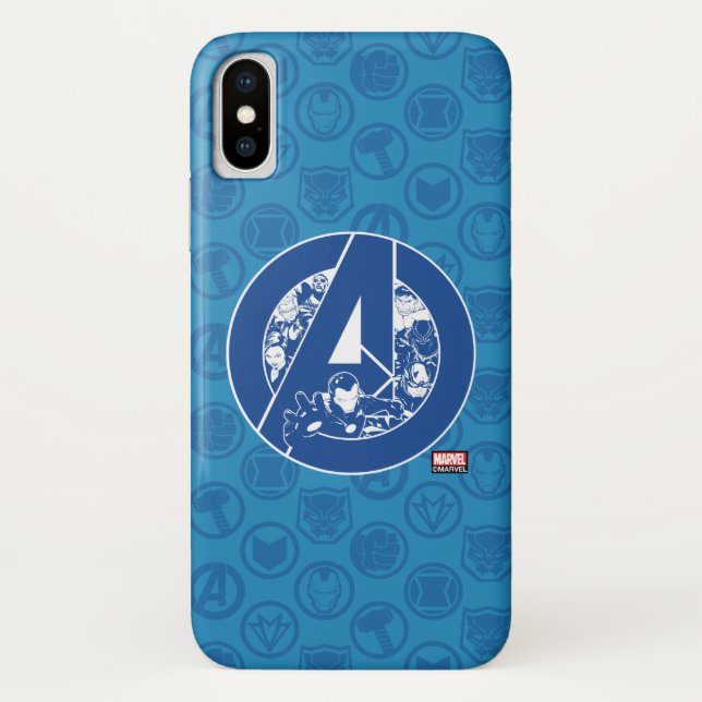 Avengers Classics | Avengers Outlines In logo Case-Mate iPhone Case (Back)