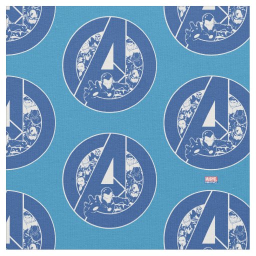 Avengers Classics | Avengers Outlines In logo Fabric | Zazzle