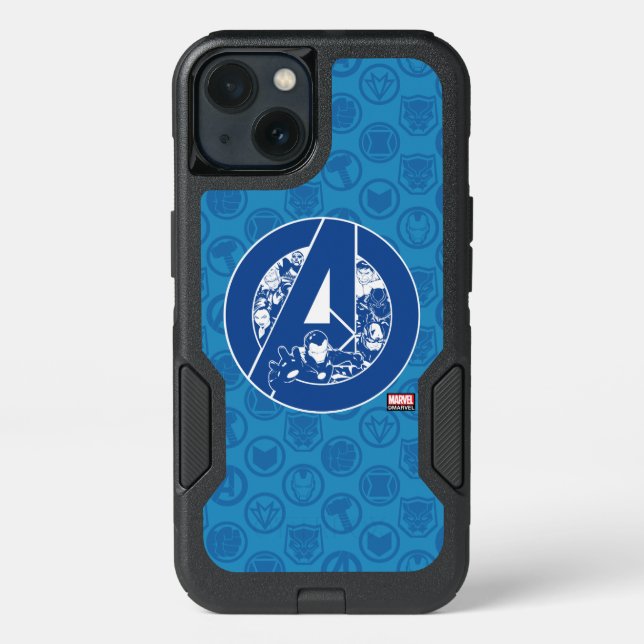 Avengers Classics | Avengers Outlines In logo Otterbox iPhone Case (Back)