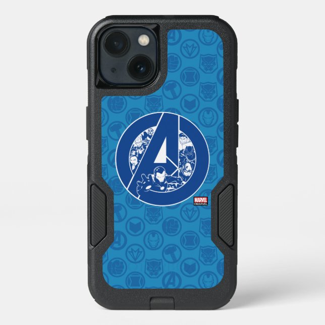 Avengers Classics | Avengers Outlines In logo Otterbox iPhone Case (Back)