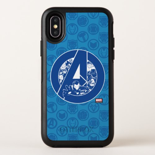 Avengers Classics  Avengers Outlines In logo OtterBox Symmetry iPhone X Case