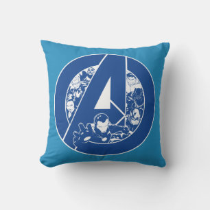 Avengers Classics   Avengers Outlines In logo Throw Pillow