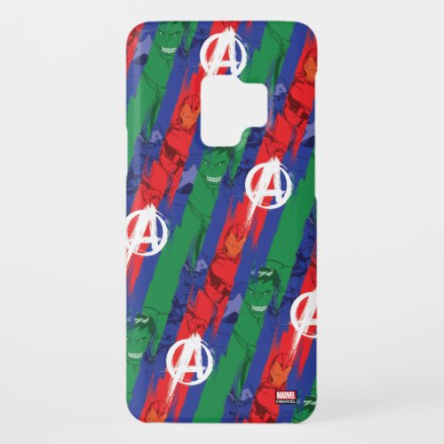 Avengers Classics  Avengers Paint Stripes Pattern Case_Mate Samsung Galaxy S9 Case