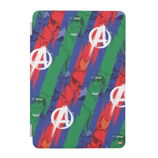 Avengers Classics | Avengers Paint Stripes Pattern iPad Mini Cover (Front)