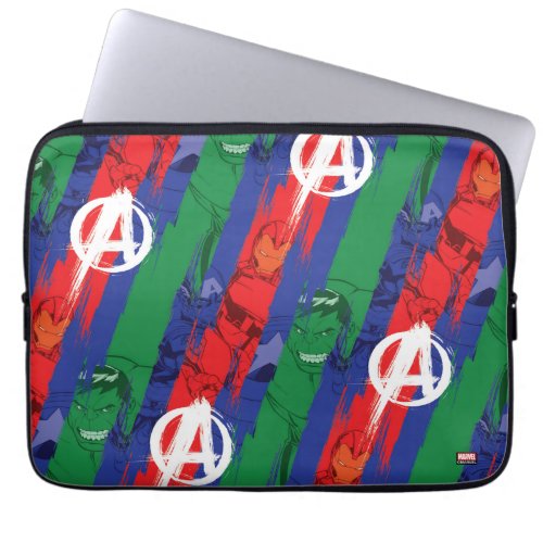 Avengers Classics  Avengers Paint Stripes Pattern Laptop Sleeve